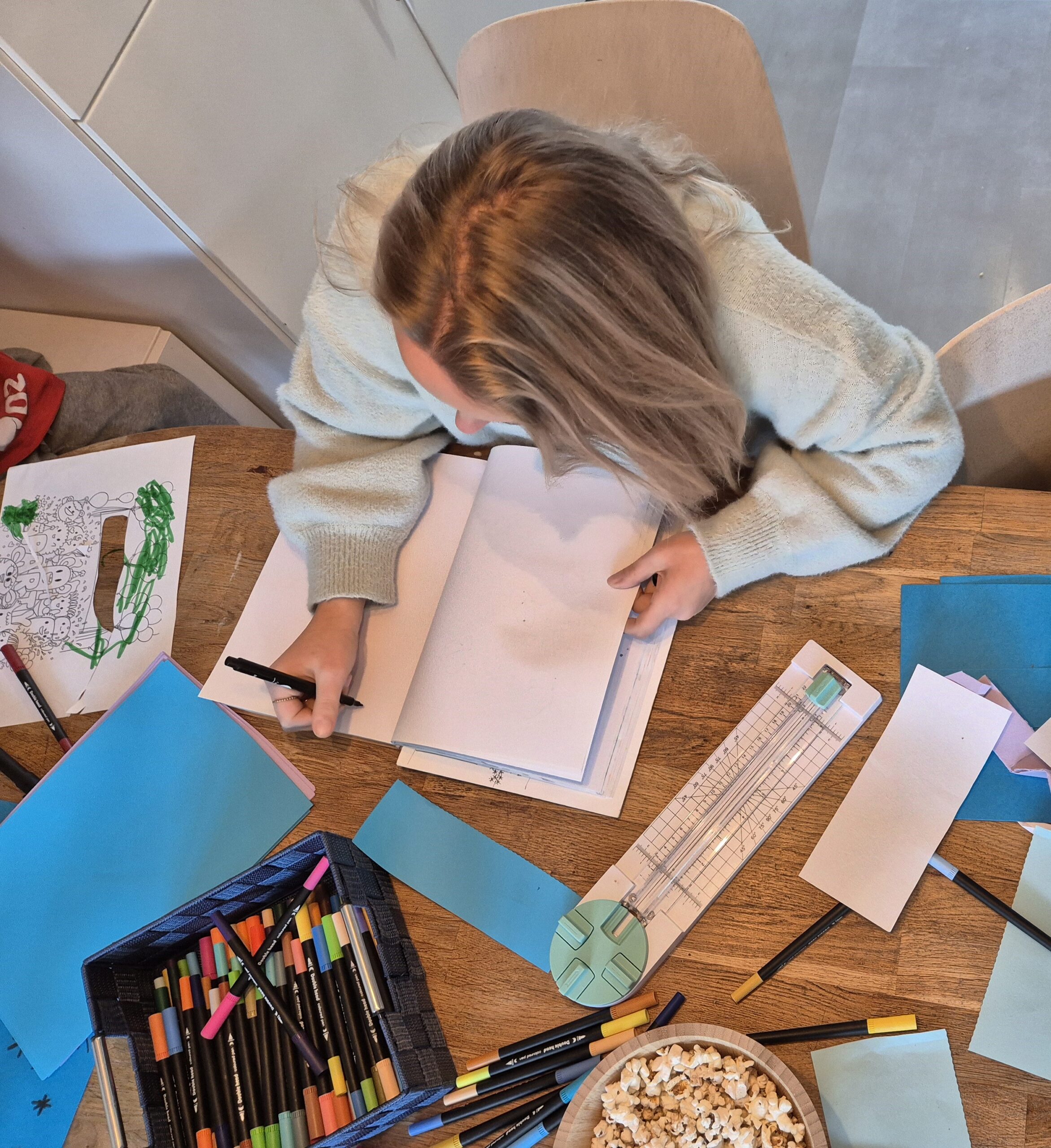 Kirsten aan de slag met haar vision board